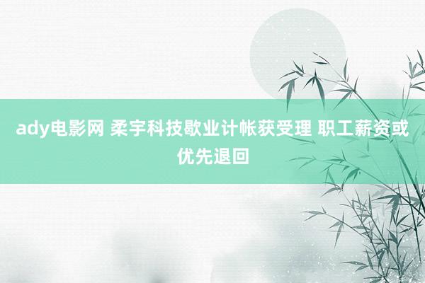 ady电影网 柔宇科技歇业计帐获受理 职工薪资或优先退回