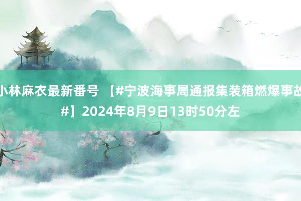 小林麻衣最新番号 【#宁波海事局通报集装箱燃爆事故#】2024年8月9日13时50分左