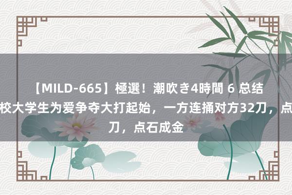 【MILD-665】極選！潮吹き4時間 6 总结：俩高校大学生为爱争夺大打起始，一方连捅对方32刀，点石成金